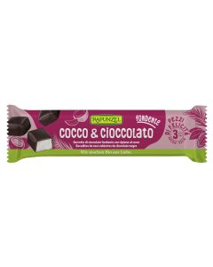 Barretta di Cioccolato Fondente ripiena al Cocco 50g Rapunzel