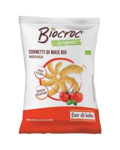 Biocroc cornetti di mais al gusto pizza 50gr Fior di Loto