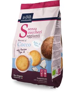 Biscotti al Cocco Senza Zuccheri Aggiunti 250gr Sottolestelle