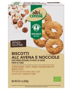 Biscotti all'Avena e Nocciole Senza Glutine 250gr Probios