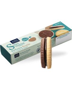 Biscotti Bio Twins Double con crema al cacao senza glutine, senza latte e uova 115g Sottolestelle
