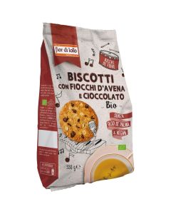 Biscotti con Fiocchi di Avena e Cioccolato Vegan 350g Fior di Loto