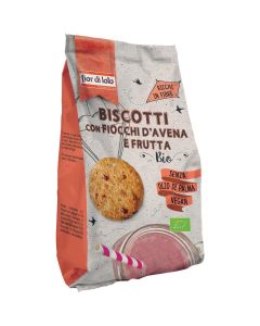 Biscotti con Fiocchi di Avena e Frutti Rossi Vegan 350g Fior di Loto