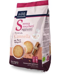 Biscotti di Farro Integrale alla Cannella Senza Zuccheri Aggiunti 250gr Sottolestelle