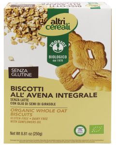 Biscotti Integrali di Avena Senza Glutine 250gr Probios