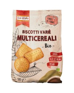 Biscotti Variè Multicereali 500gr Fior di Loto