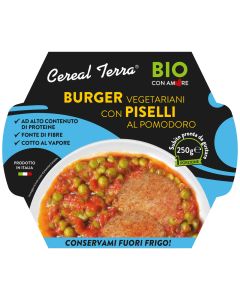 Burger vegetariani con piselli al pomodoro 250g CEREAL TERRA