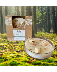 Candela naturale 3 stoppini Wild Spirits Gelsomino Caprifoglio 200g Boho Organic
