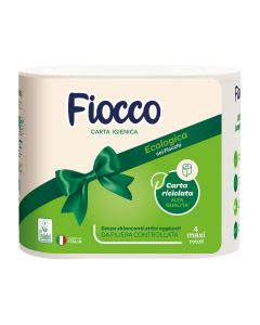 Carta igienica ecologica 2 veli 4 rotoli Fiocco
