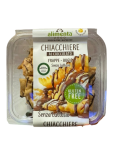 Chiacchiere al Cioccolato Senza Glutine e Lattosio 120g Alimenta 2000