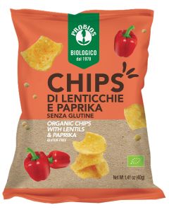 CHIPS DI LENTICCHIE E PAPRIKA 40g PROBIOS