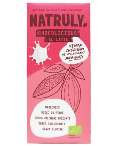 CHOCOLICIOUS TAVOLETTA AL LATTE SENZA ZUCCHERI AGGIUNTI 85g NATRULY