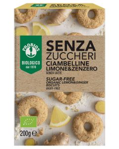 Ciambelline Limone e Zenzero Senza Zuccheri 200gr Probios