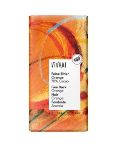 Cioccolato fondente con arancio 100g VIVANI
