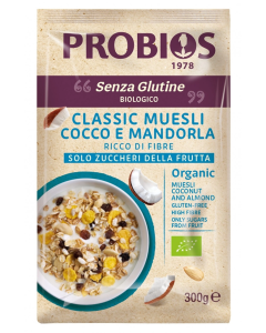 Classic Muesli Cocco e Mandorla Senza Glutine 300g Probios