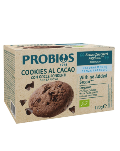 Cookies al Cacao senza Zuccheri aggiunti 120g Probios