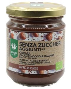 Crema Spalmabile Cacao e Nocciole con Eritritolo Senza Zuccheri aggiunti 200g Probios