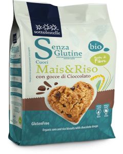 Cuori di Mais e Riso con Gocce di Cioccolato 250 G SOTTOLESTELLE