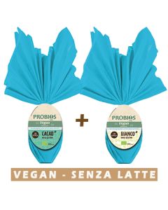 Uovo di Pasqua Vegan al cioccolato bianco + Uovo di Pasqua Vegan con Cacao
