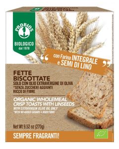 Fette Biscottate integrali con Semi di Lino 270g Probios