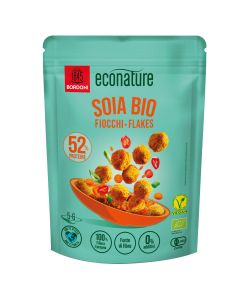 Fiocchi di soia - alimento a base di farina di soia estrusa, ottenuta da semi di soia pressati a freddo 180g ECO NATURE