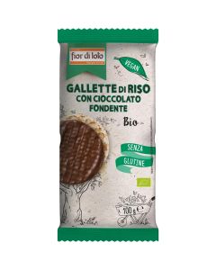 Gallette di riso con cioccolato fondente 100g FIOR DI LOTO