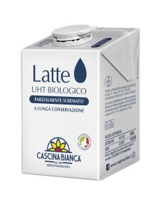 Latte Parzialmente Scremato UHT Italiano 500ml Cascina Bianca