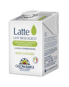 Latte UHT alta digeribilità Parzialmente Scremato Italiano 500ml Cascina Bianca