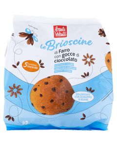 Le brioscine di farro con gocce di cioccolato 5x40g BAULE VOLANTE
