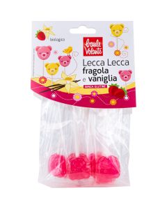 Lecca lecca orsetto alla fragola e vaniglia 64g BAULE VOLANTE