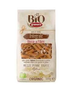 Mezze penne rigate integrali 500g BIOGRANORO