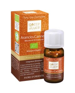 Olio essenziale di arancio e cannella 10ml GOCCE DI LUCE