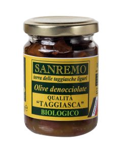 Olive taggiasche denocciolate in olio extravergine 130g SANREMO