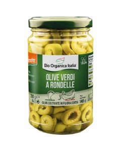 Olive verdi a rondelle in salamoia 280g BIO ORGANICA ITALIA