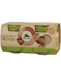 Omogeneizzato di carne di tacchino 2x80g ALCE NERO