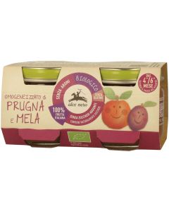 Omogeneizzato di prugna e mela 2x80g ALCE NERO
