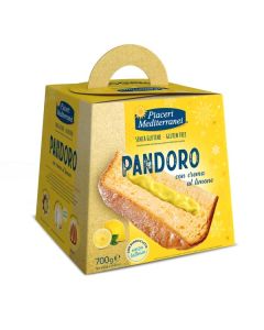 Pandoro con Crema al Limone senza Glutine 700g Piaceri Mediterranei