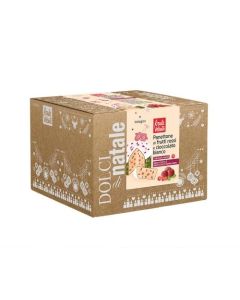 Panettone ai Frutti Rossi con Cioccolato Bianco 750g Baule Volante