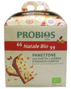 Panettone bio con Uvetta e Scorza d'Arancia Candita 500g Probios