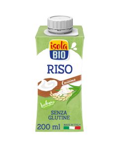 Panna vegetale di riso da cucina 200ml ISOLA BIO