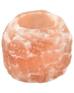 Porta candela di sale rosa dell'himalaya - s 1pz DOLMEN - SALI DAL MONDO