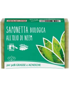 Saponetta all'olio di neem - per pelli grasse e impure 100g FIOR DI LOTO