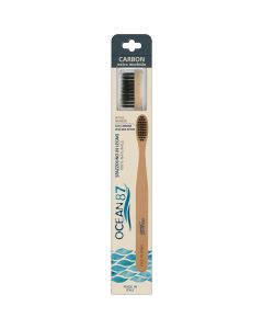 Spazzolino in legno - setole carbon 1pz OCEAN87