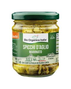 Spicchi d'aglio marinato sott'olio evo 190g BIO ORGANICA ITALIA