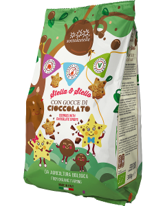 Stella&Stello Biscotti con Gocce di Cioccolato 300 G SOTTOLESTELLE