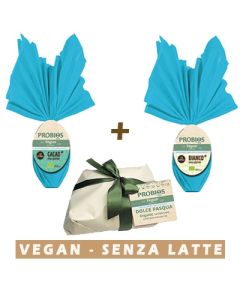 Due Uova Pasqua vegan e Dolce di Pasqua Vegan Probios