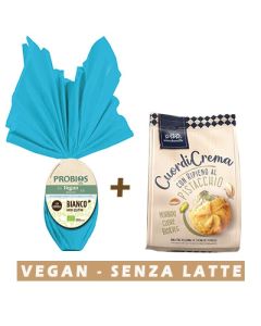 Uovo di Pasqua Bianco Vegan + Cuordicrema con Crema al Pistacchio