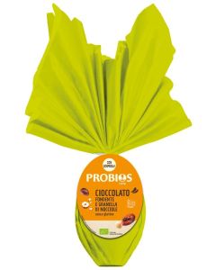Uovo di Pasqua fondente senza glutine con Granella di Nocciole 200g PROBIOS 