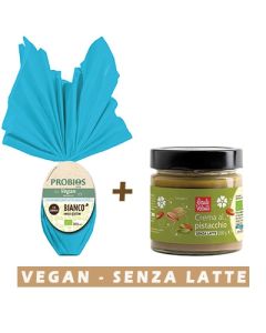 Uovo di Pasqua Bianco Vegan + Crema al Pistacchio Vegan