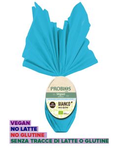 Uovo di Pasqua Bianco Vegan senza latte e Senza glutine